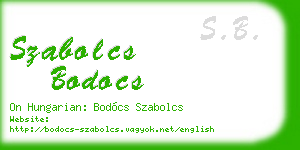 szabolcs bodocs business card